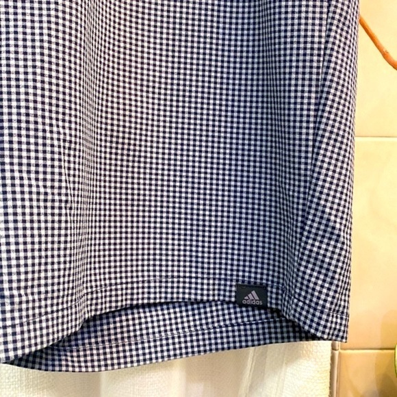 Men’s Adidas Black and Gray Checked Polyester Blend Golf Shorts Size 36 - Picture 3 of 7